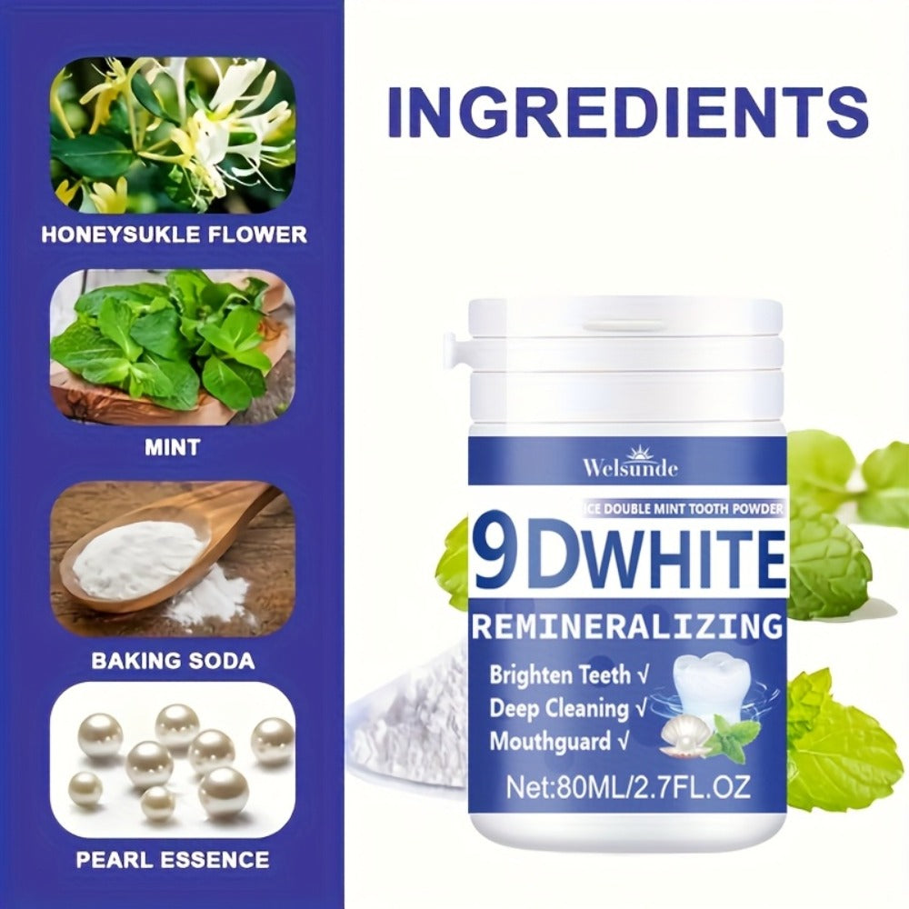 Hydroxyapatite Tooth Powder 3-Pack Remineralizing Whitening Deep Cleaning Mint Fresh Breath Enamel Oral Care — image 5