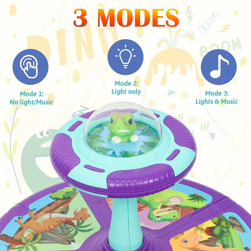 Dinosaur Spin Seat Toy for Toddlers 18 Months+, 360° Sit and Spin with Music, Indoor Interactive Sensory Balance Toy — image 