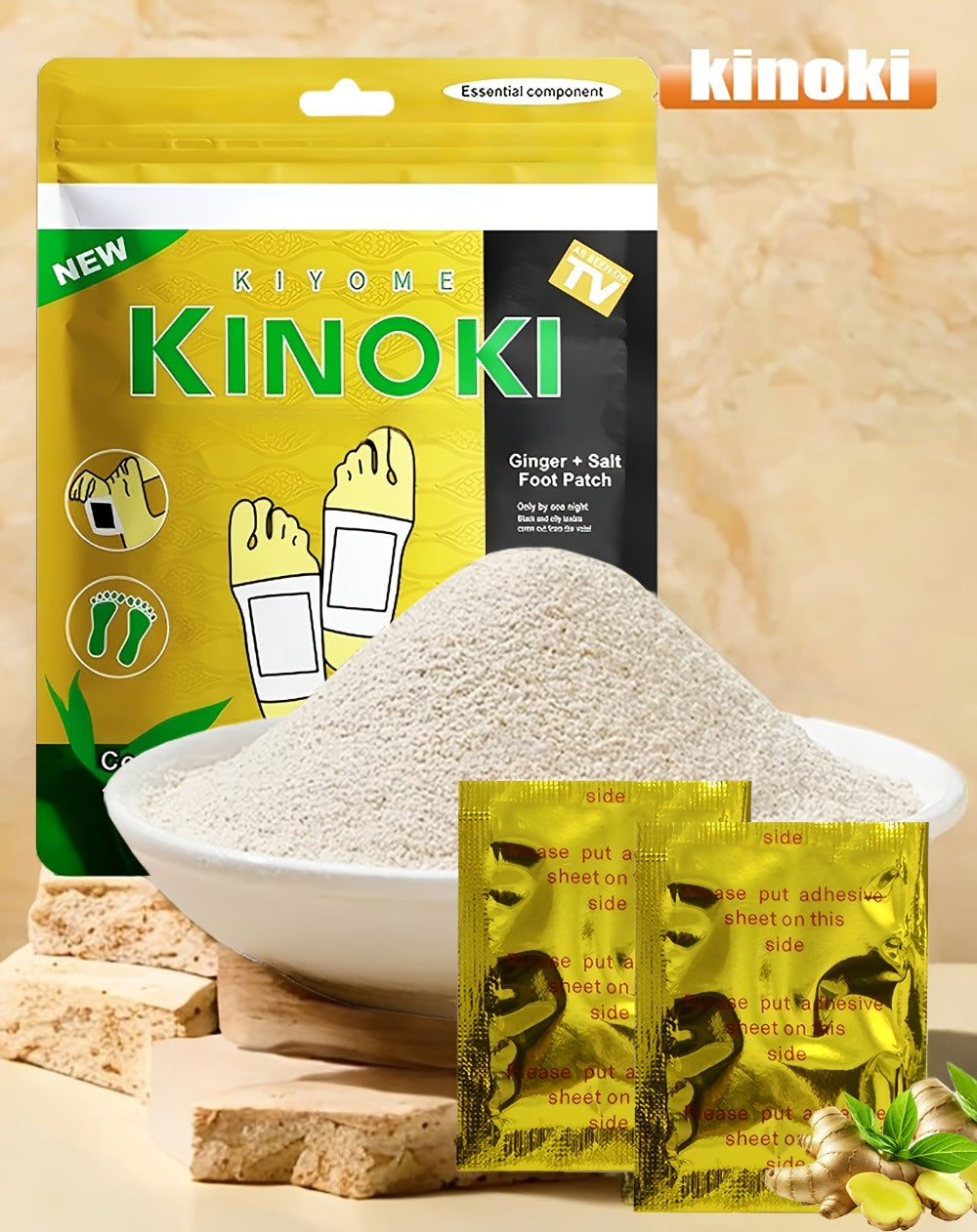 Foot Detox Pads 30 Pack Bamboo Vinegar Ginger Powder Natural Plant Ingredient Deep Cleansing Moisturizing Patches — image 14
