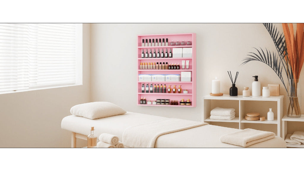 Nail Polish Rack Wall Mount Organizer 6-Tier & 10-Tier with Acrylic Baffle, Salon Display Shelf for Nail — image 20