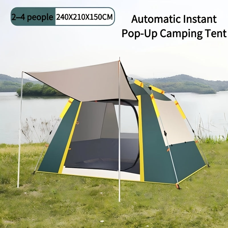 Camping Tent Pop-Up with 1-3, 2-4 or 4-6 Person Options and Select Picnic-Mat Bundles for Outdoor Camp Setup — image 5