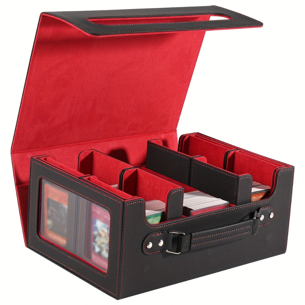 5-in-1 Card Storage Box 400+ Cards – Detachable Sports Card Organizer Display Case for Pokemon MTG Baseball Football TCG Trad