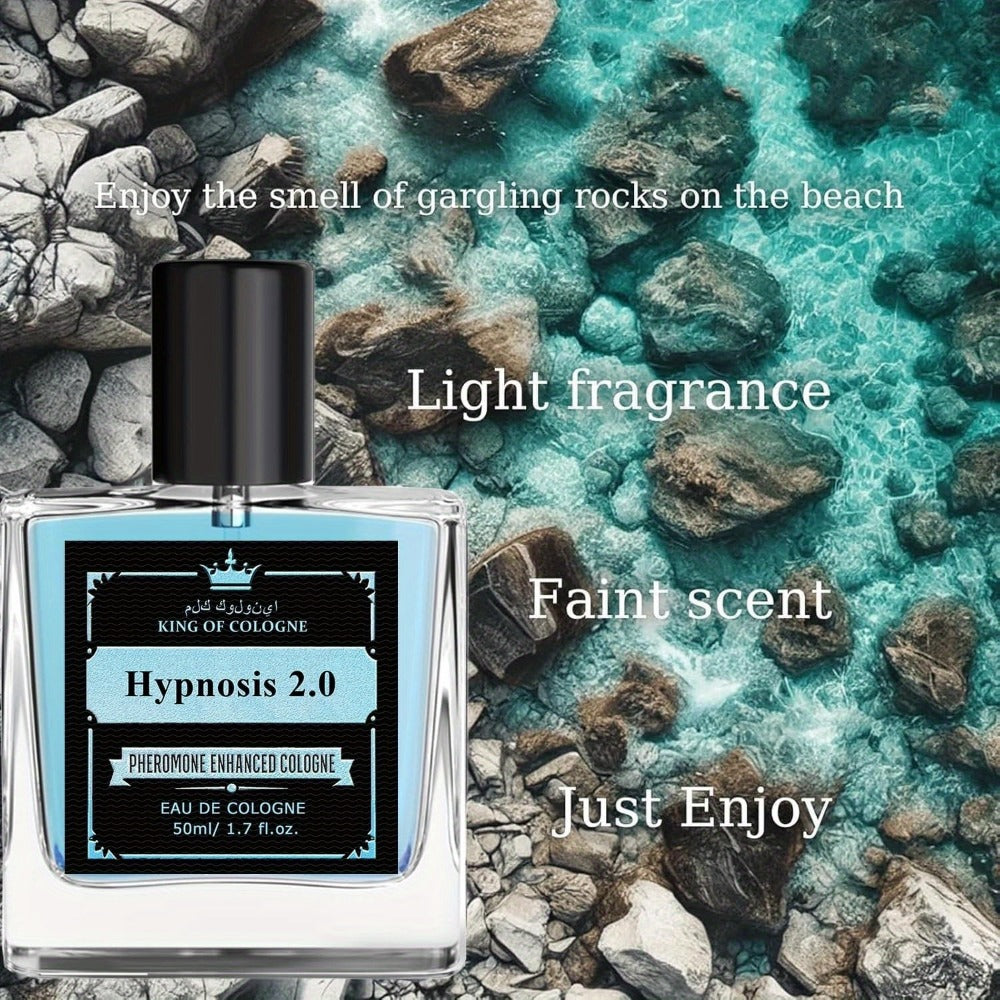 Men's Cologne Hypnosis 2.0 50ml Eau de Cologne Spray in Clear Square Bottle with Black Cap and Box — image 5