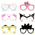 Sanrio Photo Booth Glasses Props 12 Pcs Hello Kitty Kuromi My Melody Cinnamoroll Gudetama for Parties, Celebrations and Guest