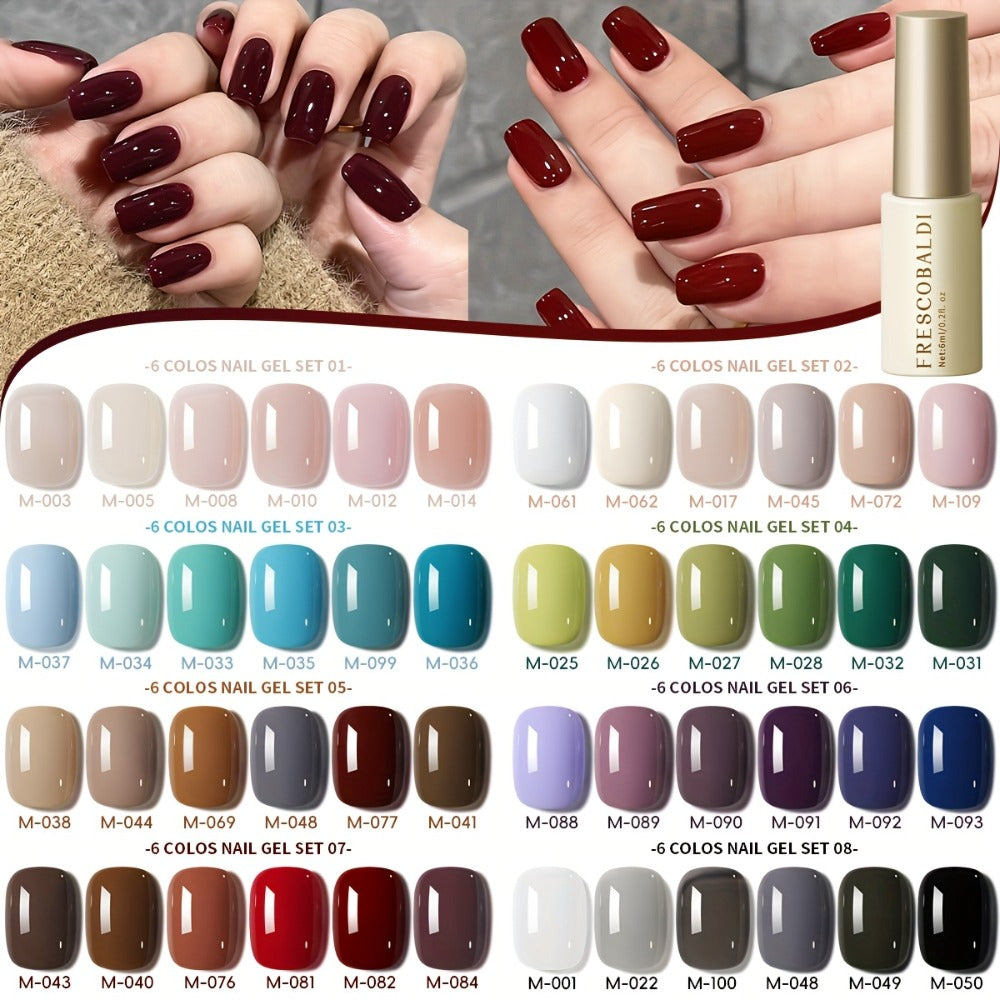 Gel Nail Polish Set with IRISGOBLADI Label, 6 Solid Colors per Set and 8 Retained Palettes — image 2