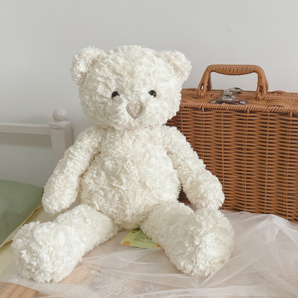 Stuffed Animal White Teddy Bear with Loving Heart Detail, Kawaii Theme and One product details Style — image 7
