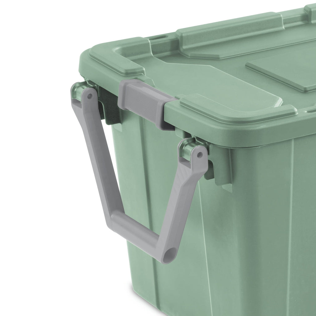 Two-Pack 40-Gallon Green Storage Bins with Latch Lids, Pull Handles and Rear Wheels for Bulk Organization — image 5