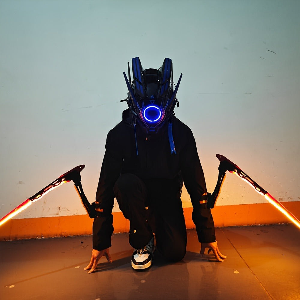 LED Mantis Knife Cyberpunk Light Up Acrylic Prop, Luminous Blade for Halloween Costume Cosplay Sci-Fi Role Play Party — image