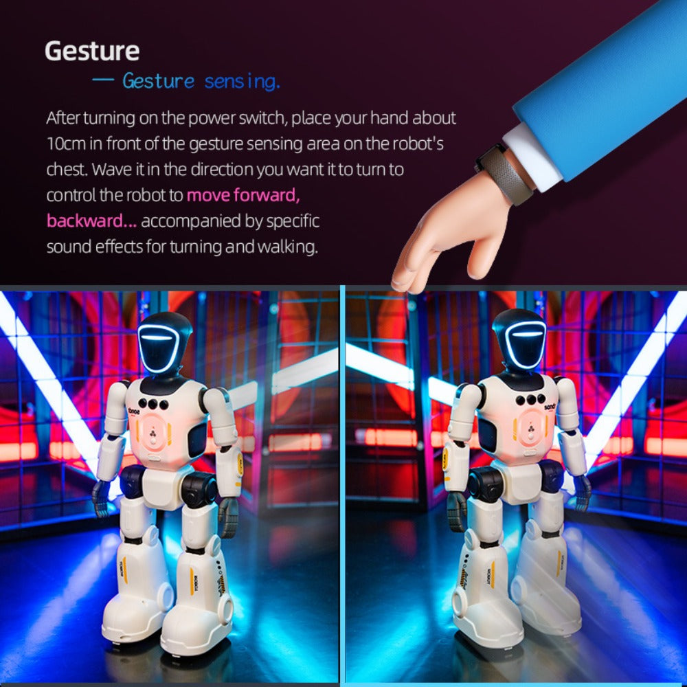 Smart Humanoid Robot Toy with Gesture Sensor & Voice Recorder, Advanced Pose-Controlled Joints, Smart Remote Control — image 