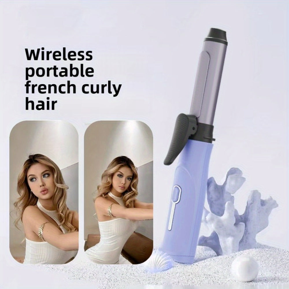 Cordless Mini Curling Iron Wireless Rechargeable Portable Hair Curler, Ceramic Barrel for Airy Bangs — image 4