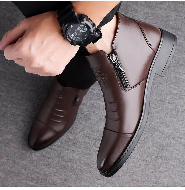 Trendy Retro Wide-fit Ankle Boots With Side Chains