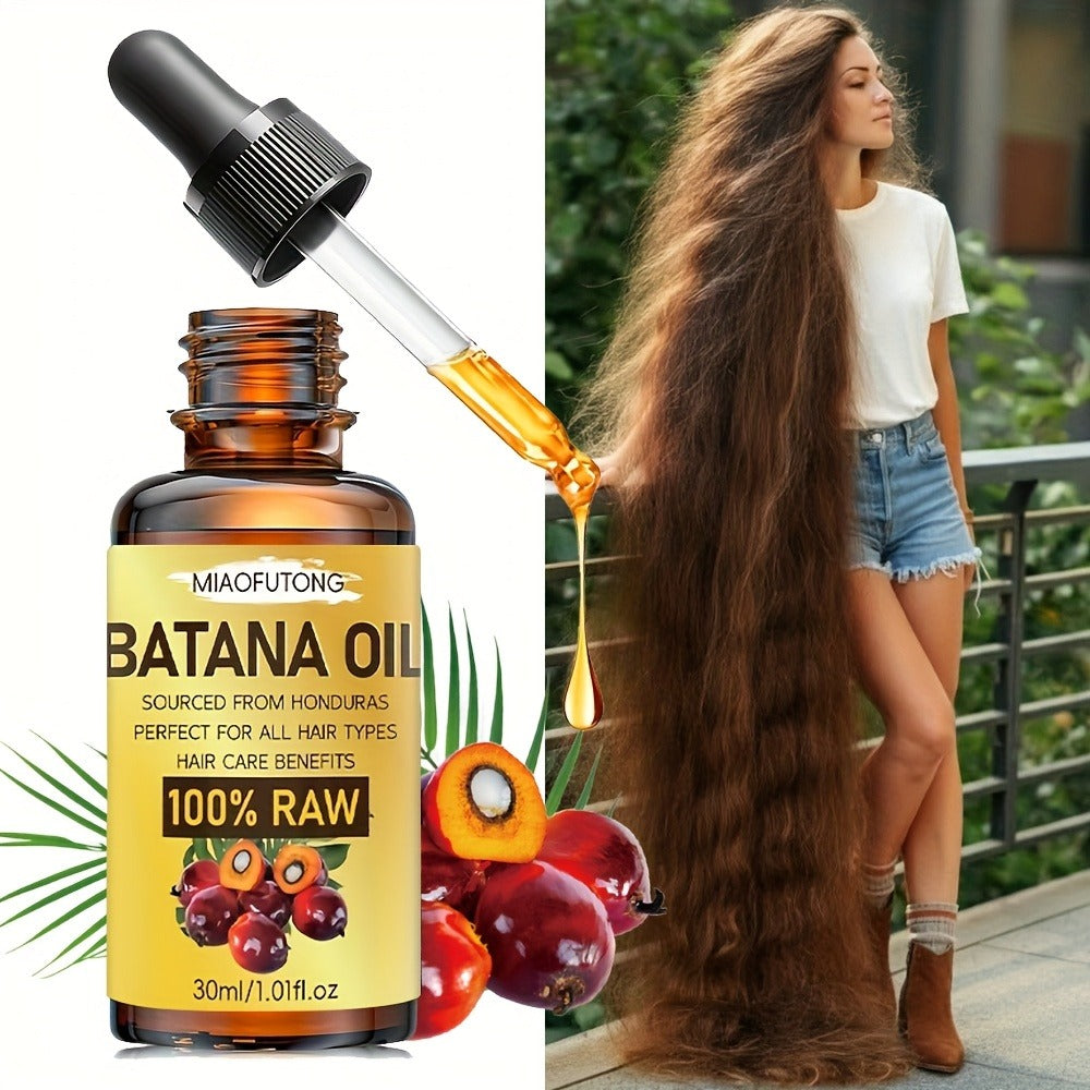 Batana Oil 30ml Cold-Pressed – Multi-Use Hair Growth & Scalp Strengthening Oil for Hair, Eyelashes & Eyebrows | Repairs Damag