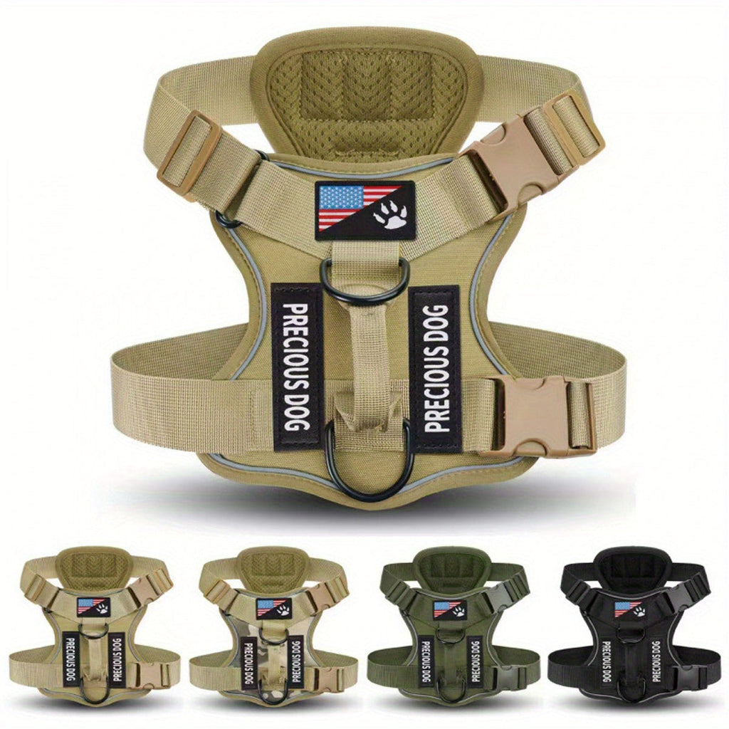 Compact Patch Dog Harness in Black and Three Green Styles with S, M, L and XL Size Options — image 1