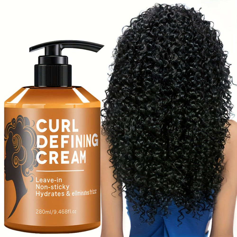 280ml Curl Styling Cream with Argan and Jojoba Oils in an Amber Leave-In Pump Bottle for Wavy Hair — image 6
