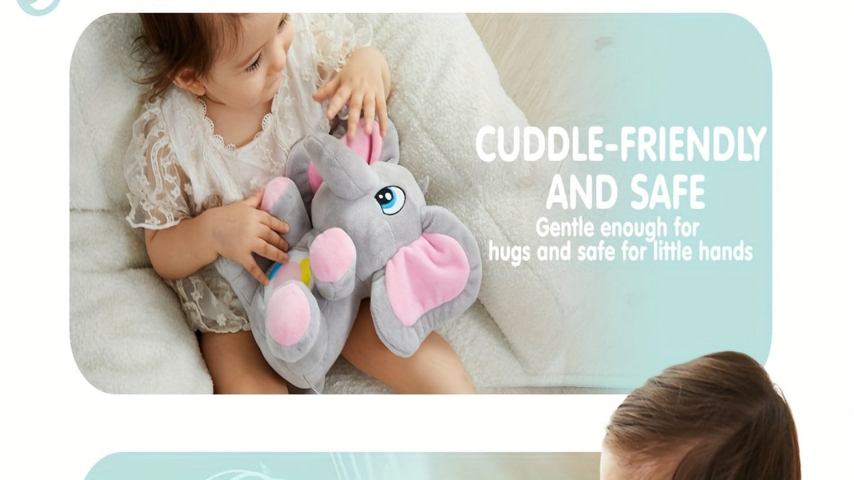 Plush Musical Elephant Baby Toy with Music & Lights, Stuffed Animal Sensory Toy for Infants 6+ Months — image 10