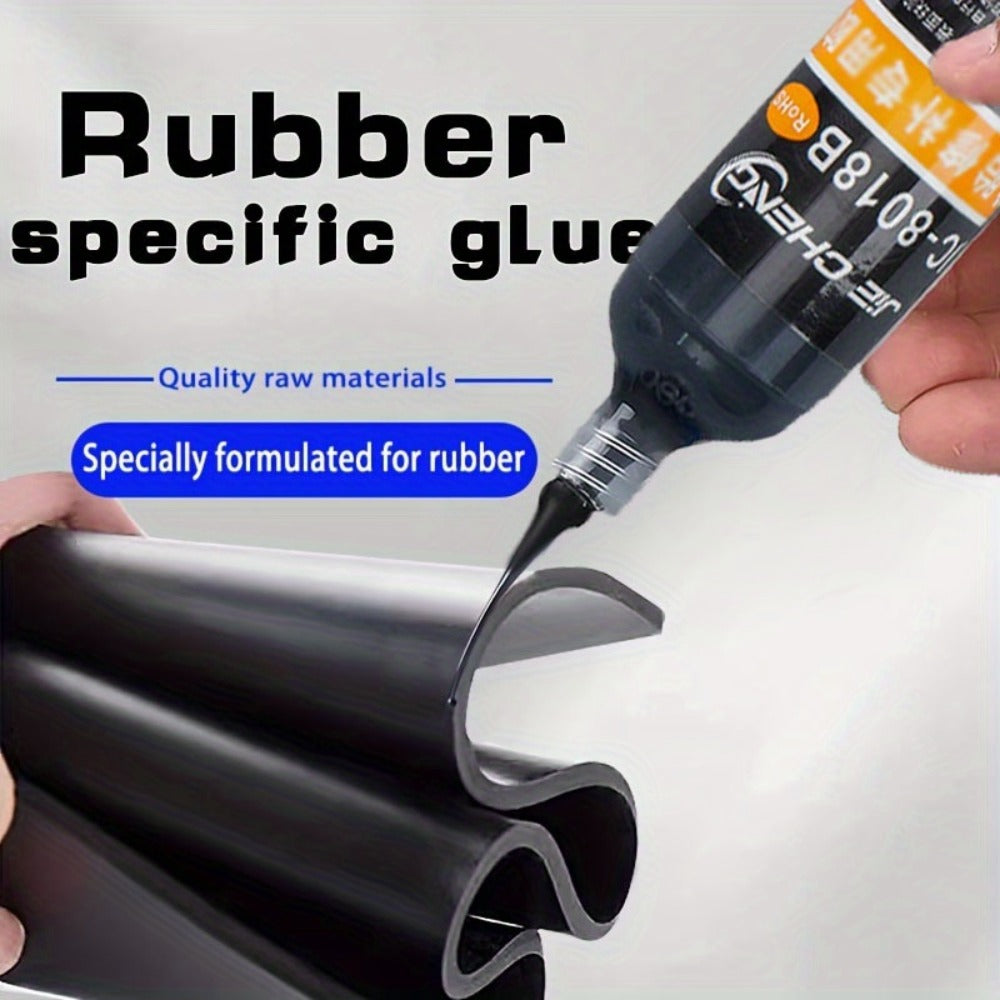 Black Rubber-Specific Cyanoacrylate-Labeled Adhesive in 30cc Syringe Bottle with Pointed Applicator — image 1