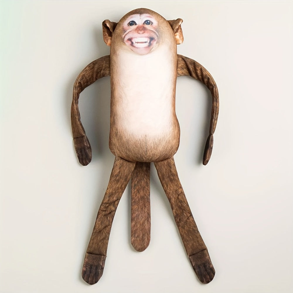 Magnetic Monkey Plush Toy 9.8 Inch, Funny Hanging Fridge Magnet Stuffed Animal Mischief Monkey for Office Home Kitchen Locker