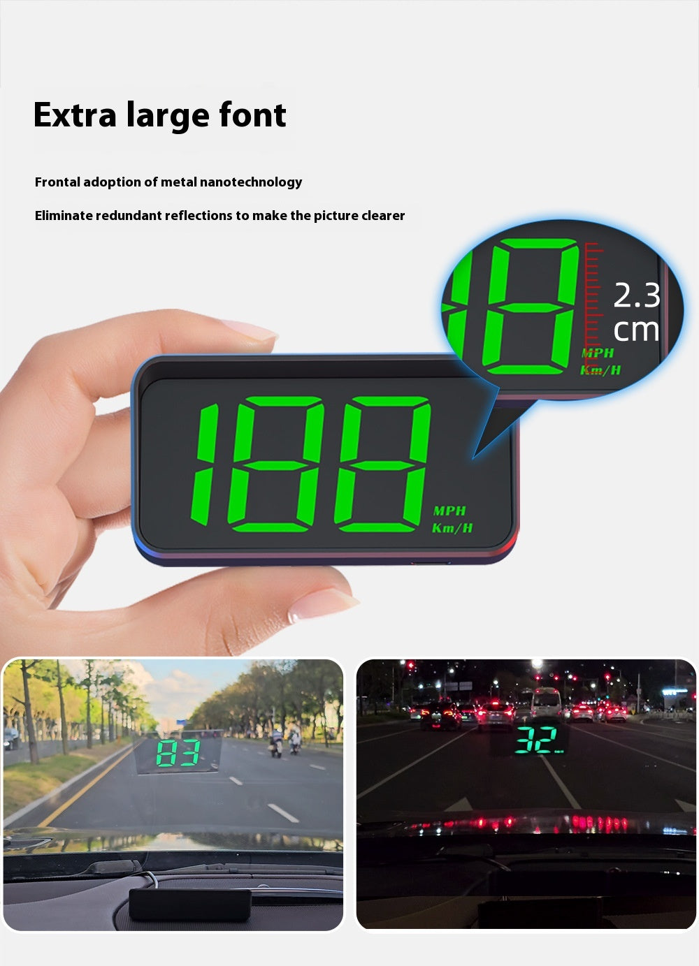 New Universal Head-up Display Car GPS Velometer