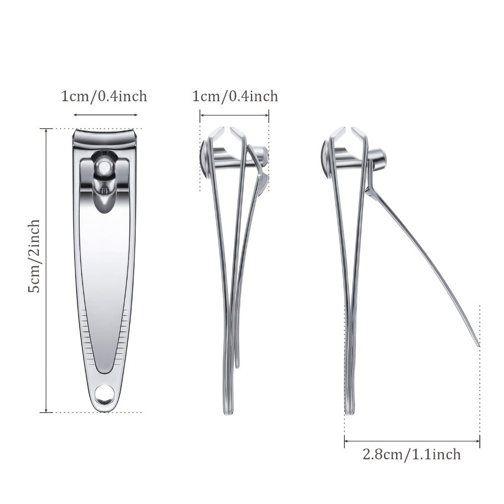 Silver Nail Clippers Bulk Pack, 100-Piece Set with Concave Cutting Edges, Tapered Corners and Lever Handles — image 4