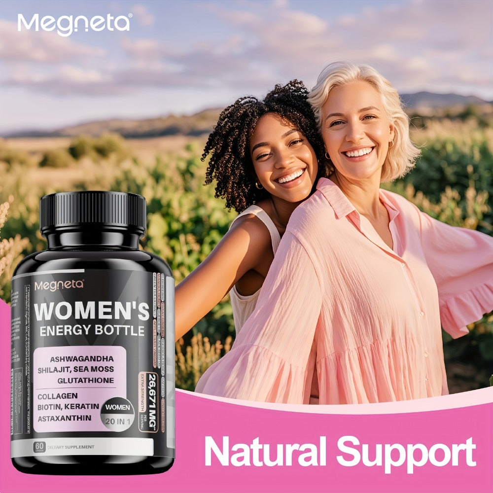 Sea Moss & Ashwagandha Women's Energy Supplement 20-in-1 with Shilajit - Hormonal Balance, Focus — image 4