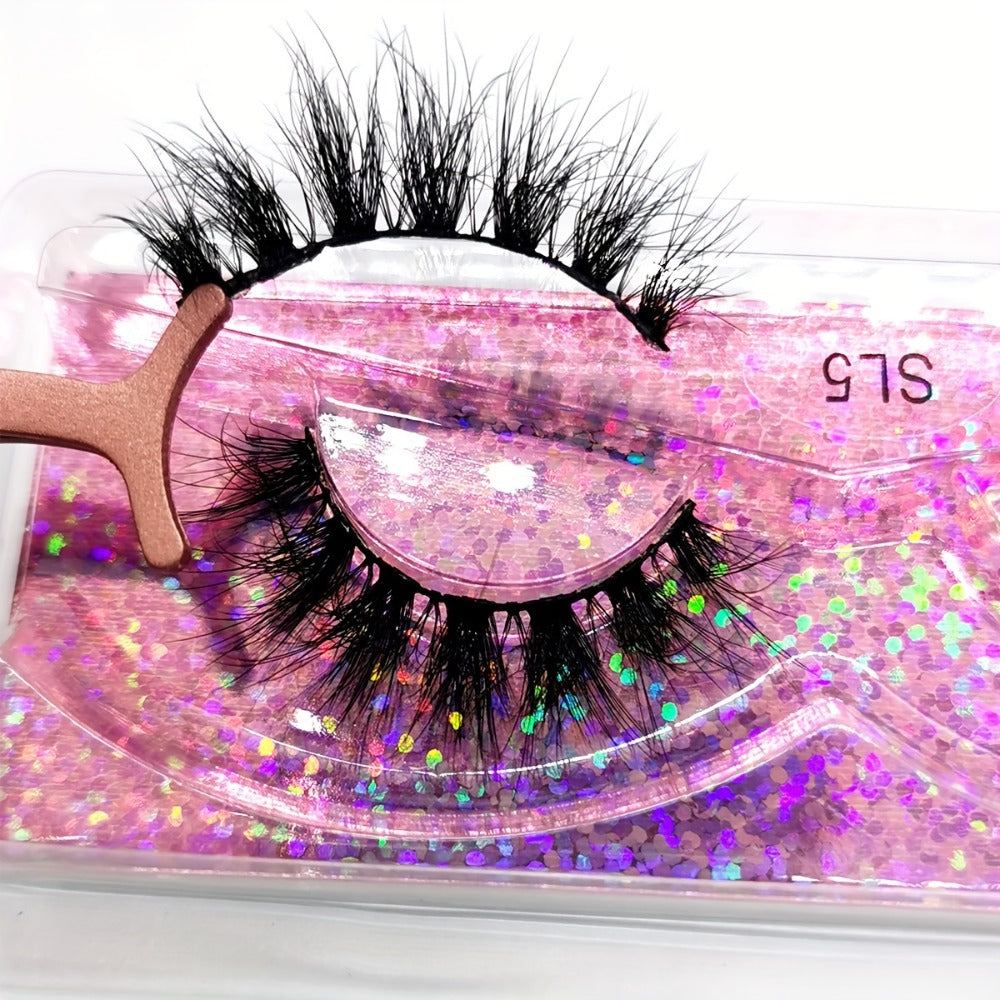 DD Curl False Eyelashes Multipack with 20 Pairs across Five Mixed Styles in Glitter-Top Round Cases — image 13