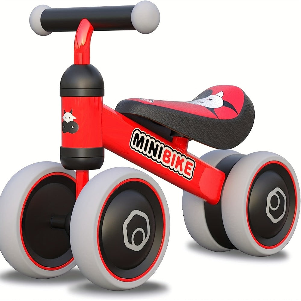 Baby Balance Bike for 1 Year Old Boys Girls No Pedal 4 Wheel Infant Toddler with the Listed Color, Size or Set Options for Ev