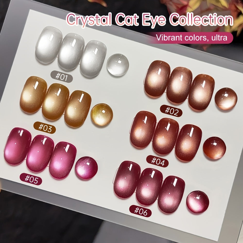 Gel Nail Polish 6-Color Rock-Candy Magnetic Cat-Eye Set with Holographic Reflective Finish — image 6