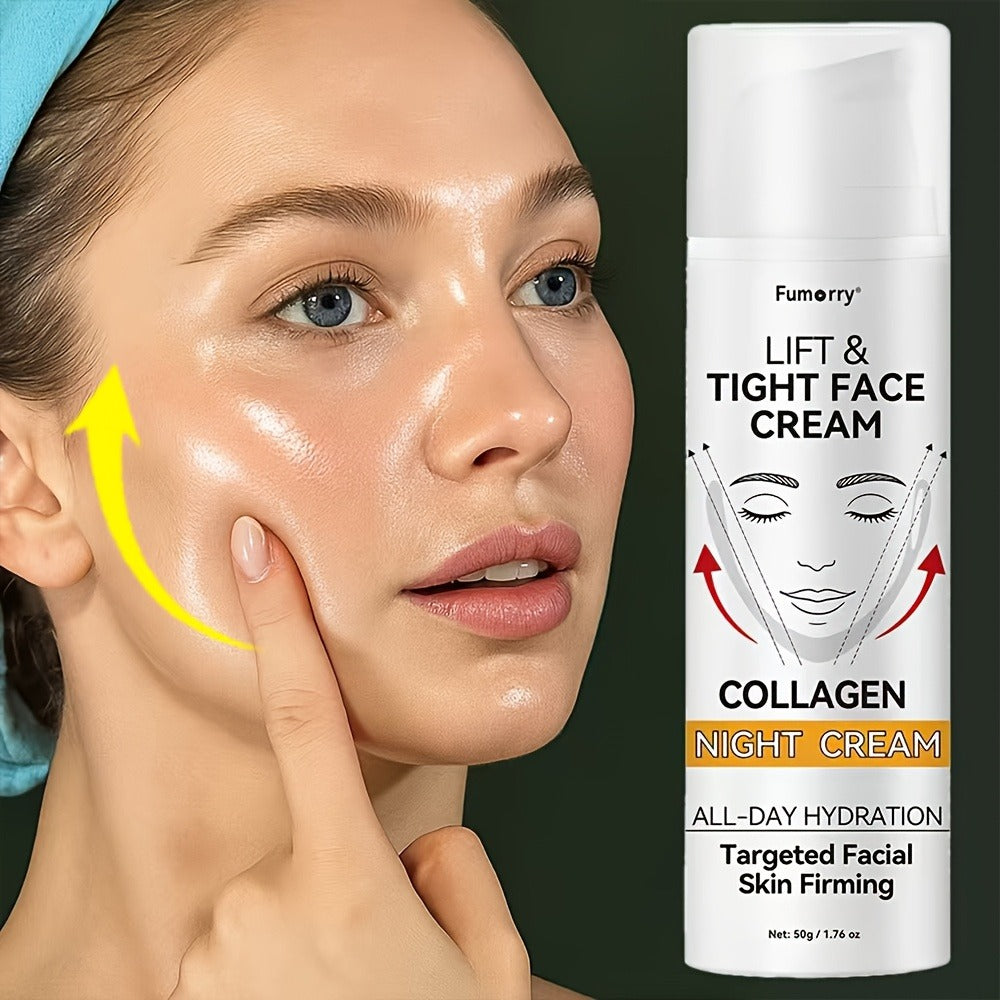 Snail Mucin Collagen Night Cream Firming Lifting Tightening Hydrating Moisturizing Anti-Aging Face Cream Soft Elastic Skin Al