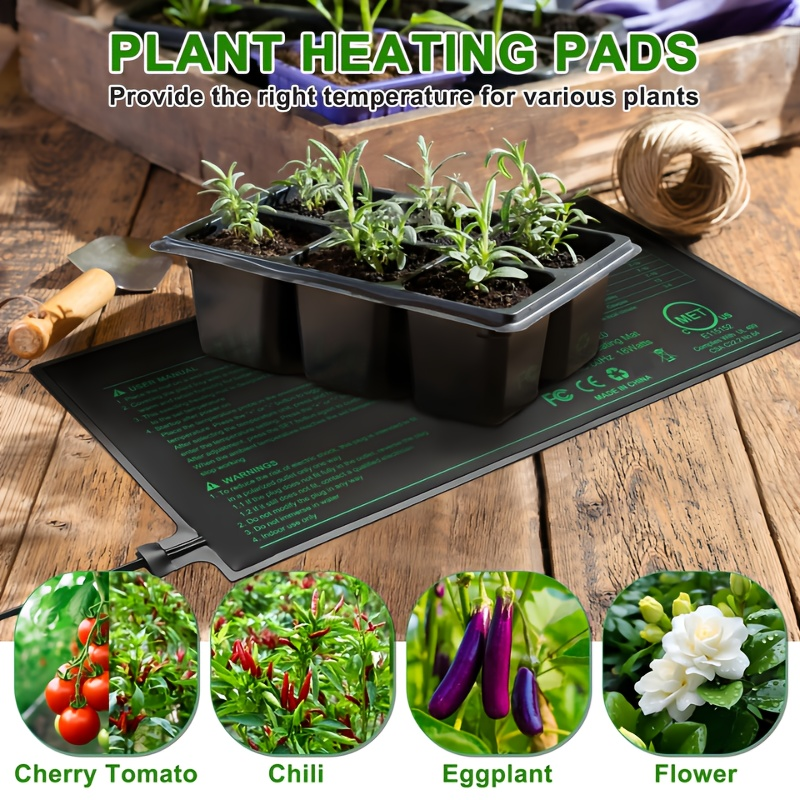Seedling Heat Mat with Smart Thermostat Control, PVC Germination Heating Pad Accelerate Seed Sprouting Root Zone Warmth — ima