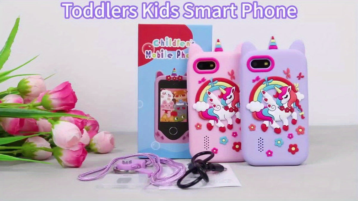 Unicorn Toy Phone in Pink or Purple with Dual Cameras, Touchscreen Interface and 32GB SD Card Label — image 8