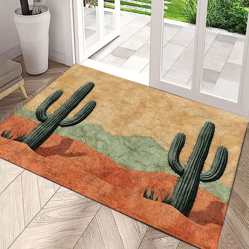 Desert Cactus Print Rectangular Doormat in 40 x 60, 50 x 80 or 45 x 120cm Size Options Pictured — image 7