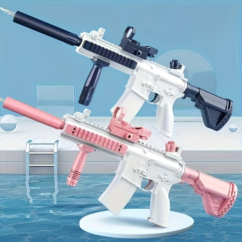 Continuous-Fire Water Gun for Kids & Adults, High- Long-Range Squirt Blaster for Summer Beach Pool Backyard Outdoor Play — im