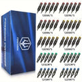 Curved Magnum Tattoo Cartridge Needles 50pcs Mixed Set - Round Mag CM RM Long Taper #12 Standard Disposable Membrane — image 