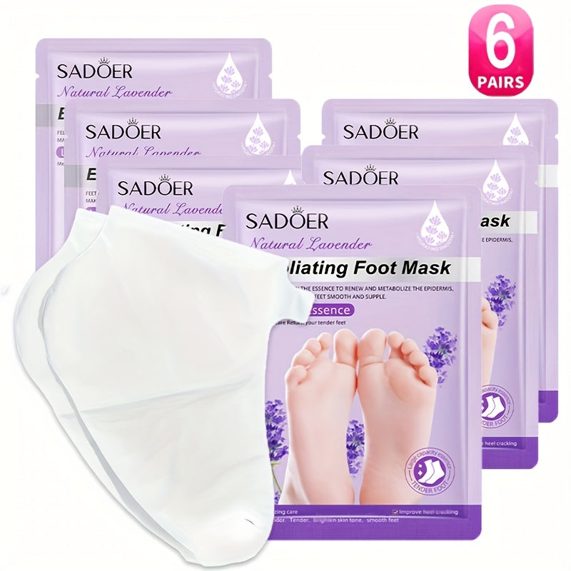 Lavender Foot Mask Socks Deep Hydrating Moisturizing Foot Care Treatment – Soft Smooth Skin, Portable Home Travel Spa — image