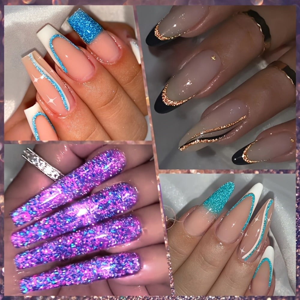 Reflective Line Nail Art Gel Set with Three 5ml LILYCUTE Bottles, Slim Liner Brushes and Two Color Group Options — image 10