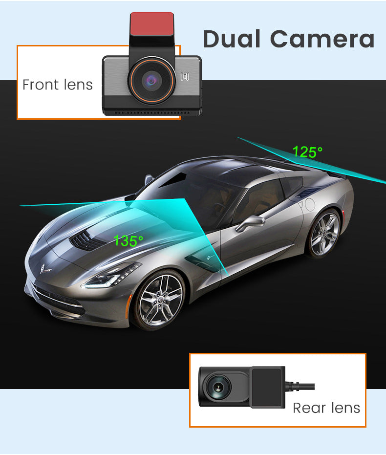 2K HD Wi-Fi Rearview Camera Car HD Dash Cam