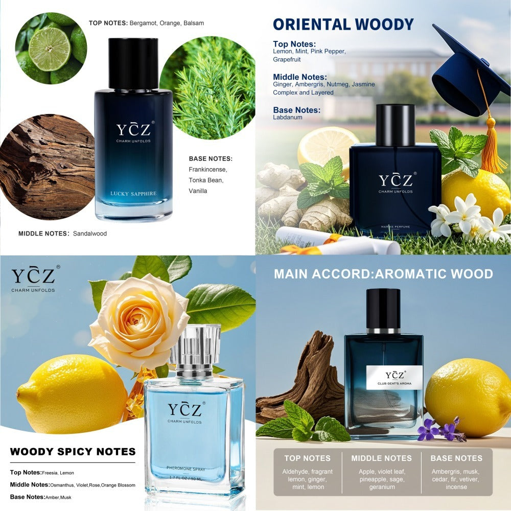 Men's Cologne Gift Set - Eau de Parfum Lavender Fresh & Woody Fragrance, Multi-Piece Sets 2 3 or 4 Bottles — image 14
