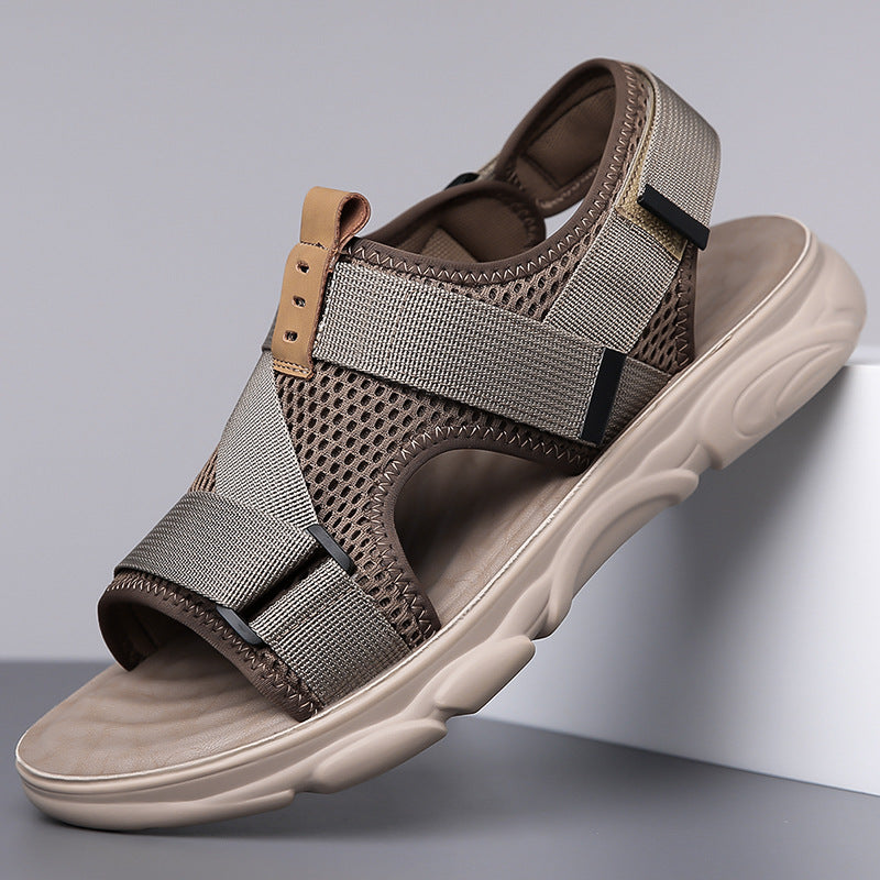 Men's Soft Bottom Non-slip All-matching Outer Wear Roman Beach Shoes