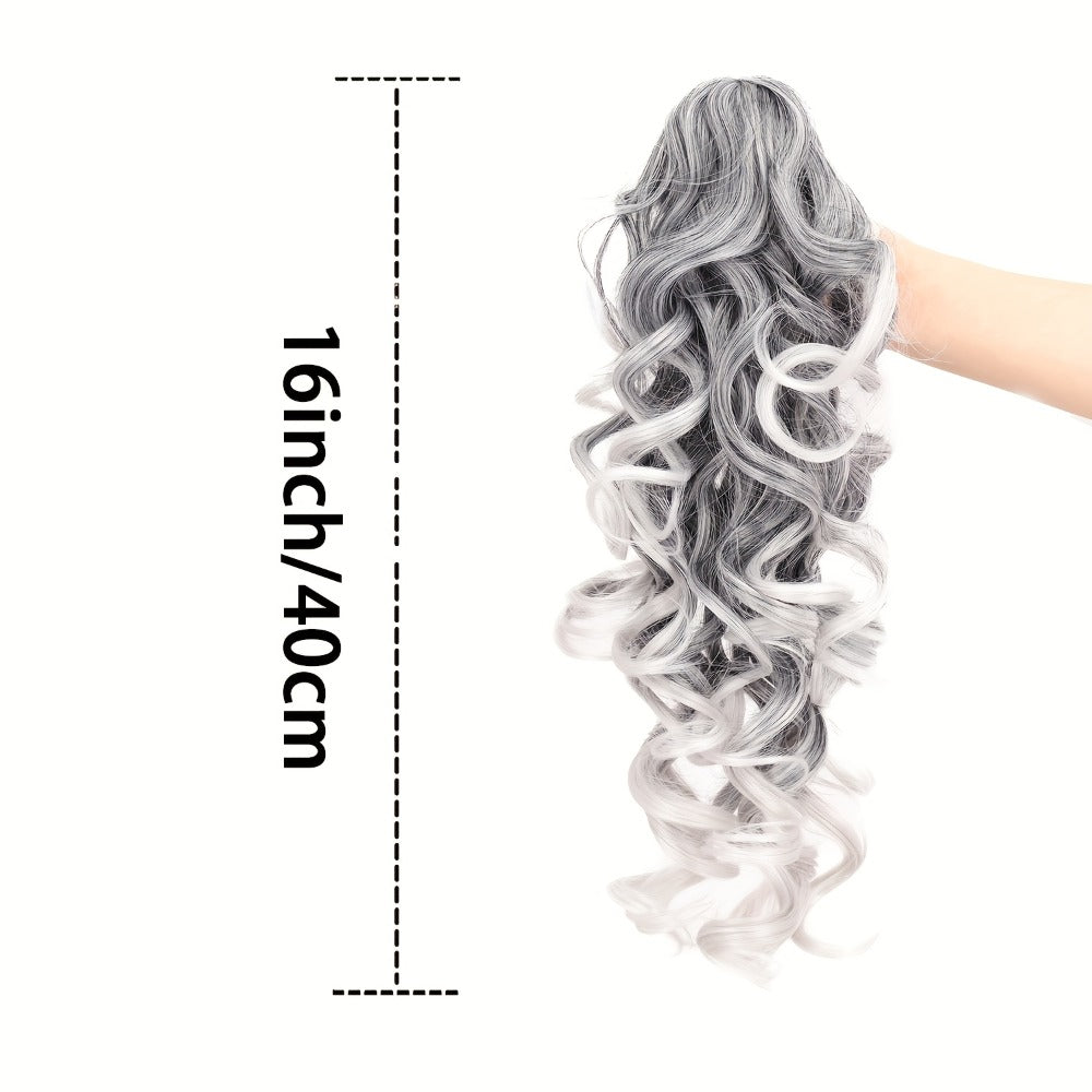 Hair Extensions Kinky-Curly 16-Inch Synthetic Ponytail with Claw Clip and Seven Color Options — image 7