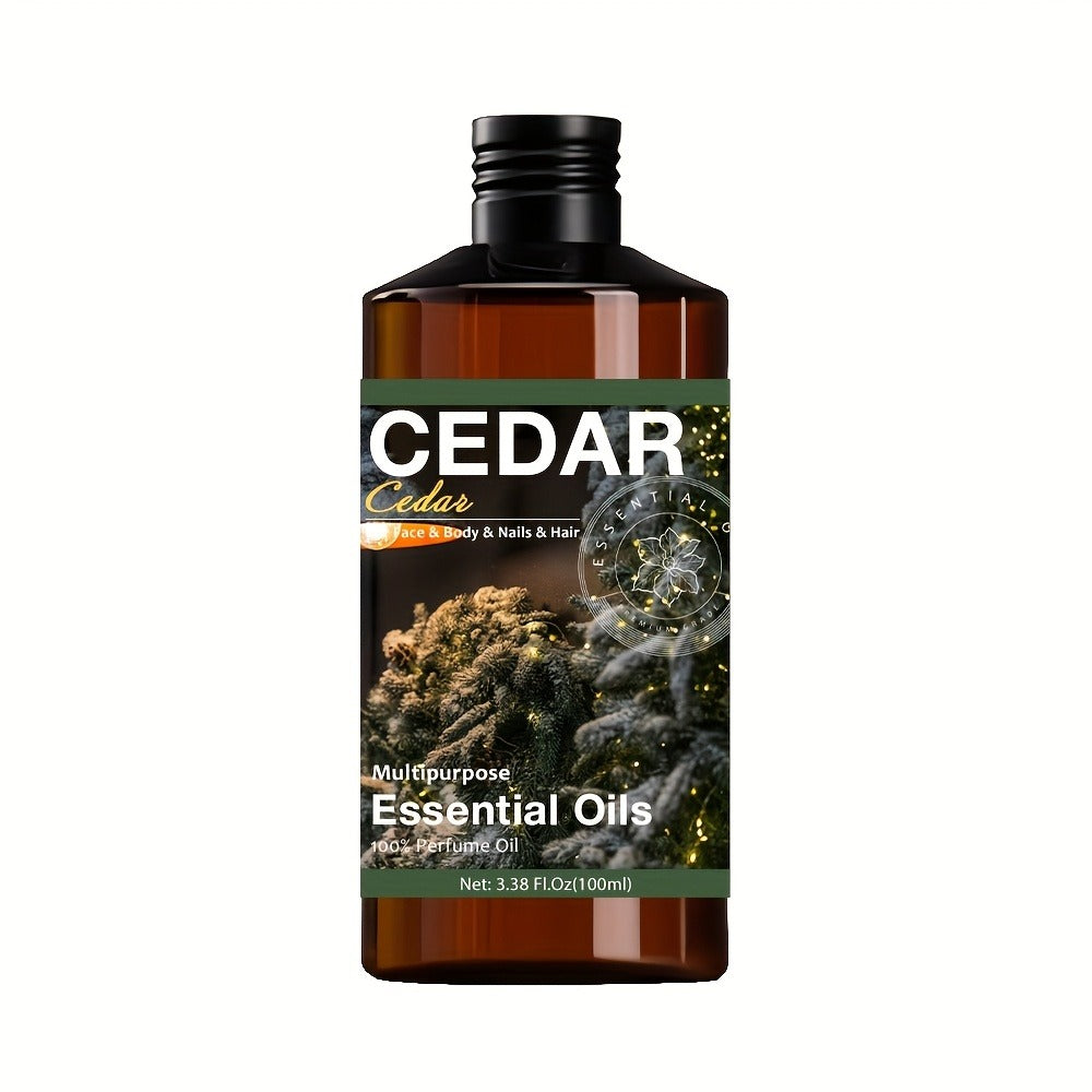 Essential Oil Cedarwood 100ml Dropper Bottle with Warm Woody Scent for Diffuser, Soap and Massage — image 3