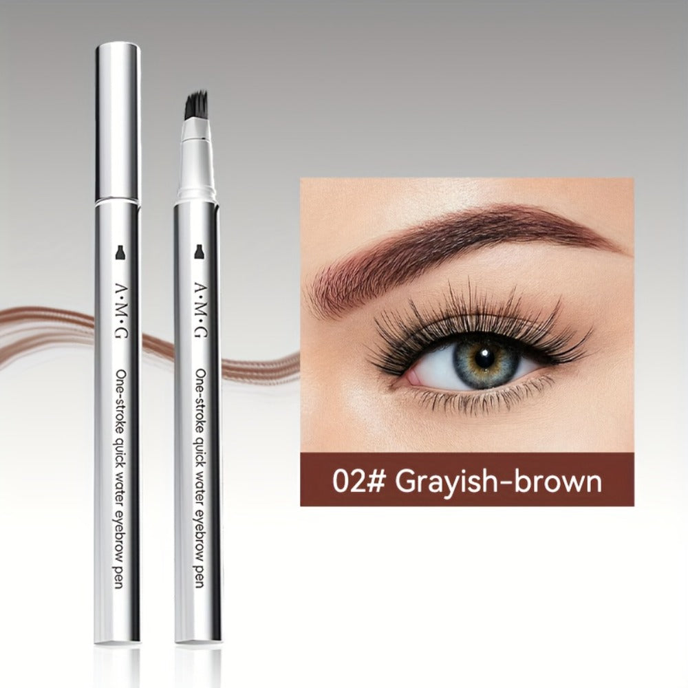 2-in-1 Eyebrow and Hairline Pen with Dense Multi-Fork Brush, Pointed Tip and Three Brown-to-Black Shades — image 5