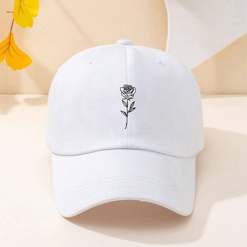Men's And Women's Casual Simple Rose Washed Baseball Cap
