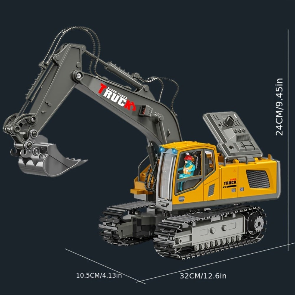 RC Excavator 120-Minute Battery Life Metal Shovel LED Lights with the Listed Color, Size or Set Options for Everyday Use — im