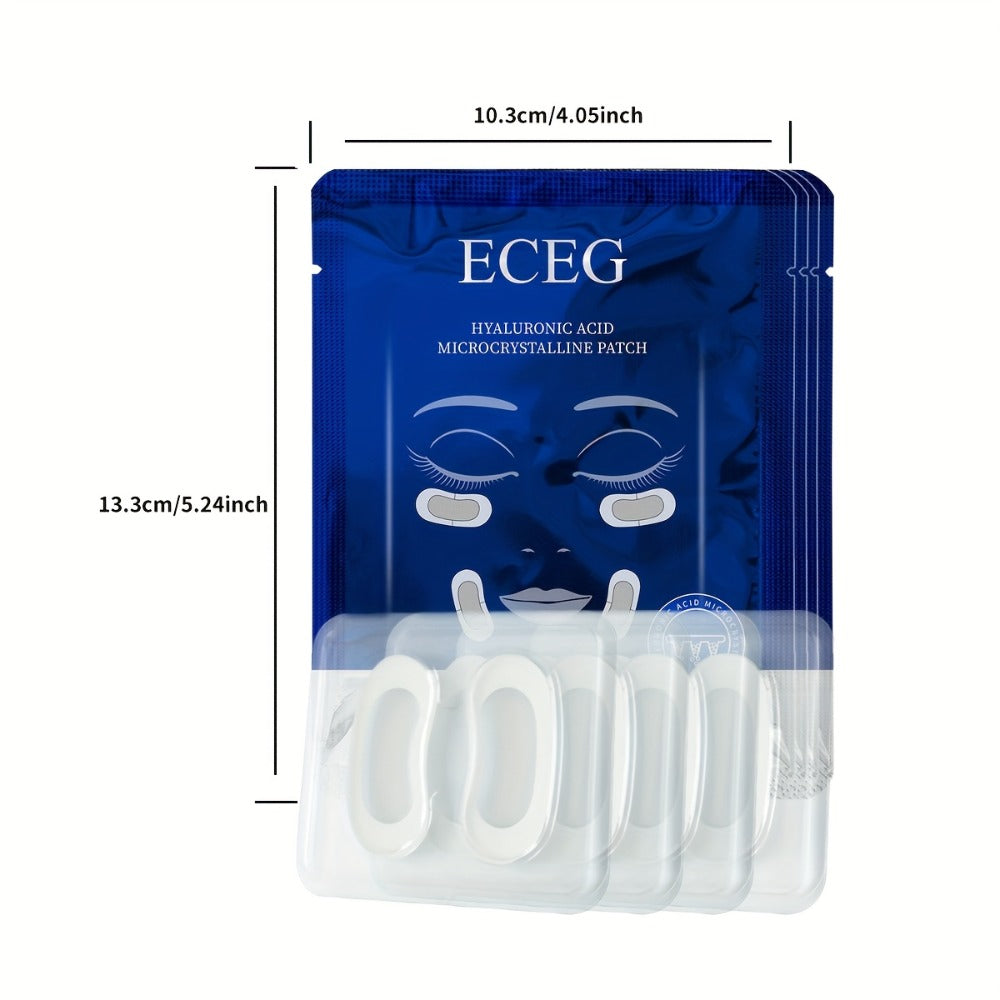 Hyaluronic Acid Microneedle Eye Patches Dissolving Under Eye Nasolabial Fold Anti-Wrinkle Overnight Skin Care Treatment 6 Pai