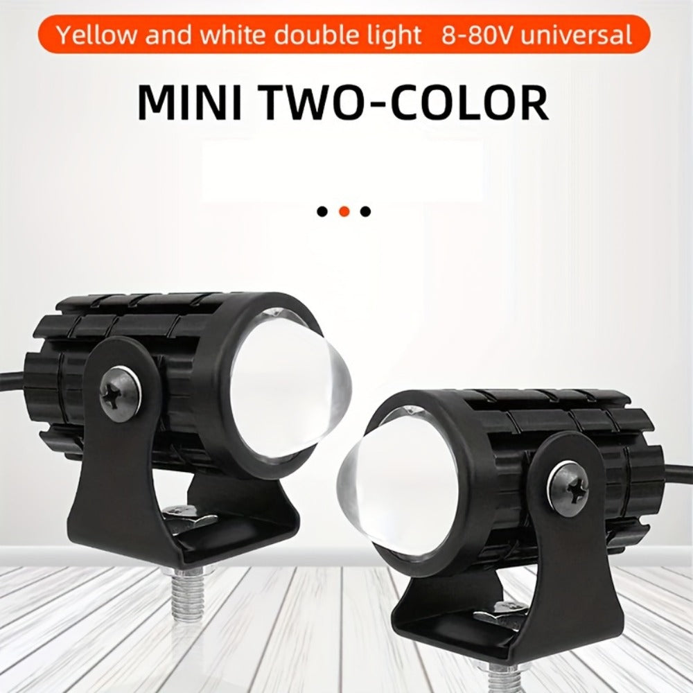 Dual-Color LED Vehicle Work Light Set, Two-Piece 8–80 V Pair with 6000 K White and 3000 K Yellow Output — image 10