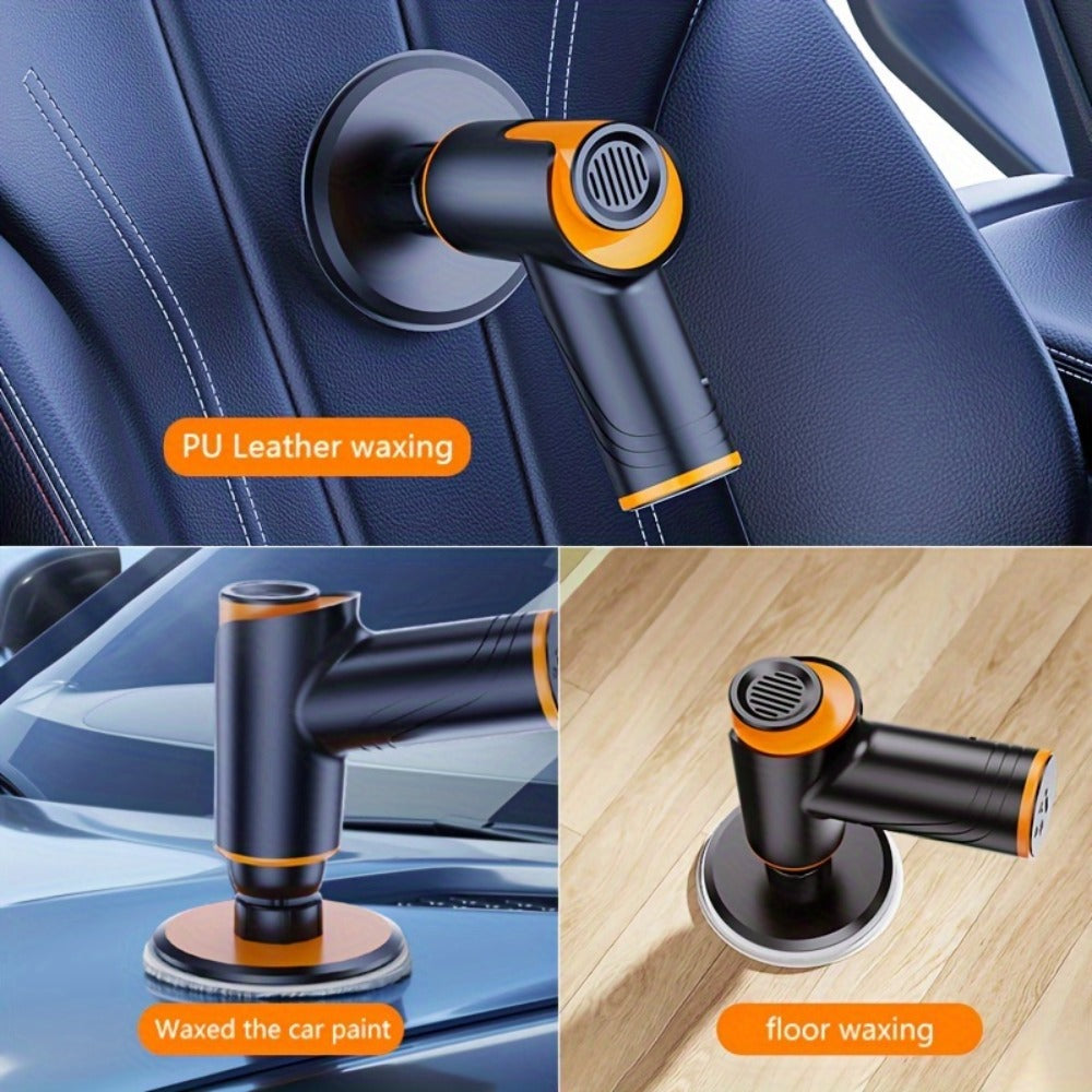 Car Polisher with 100W Cordless Rotary Body, Type-C Charging Port and Rechargeable Battery for Wax Application — image 3