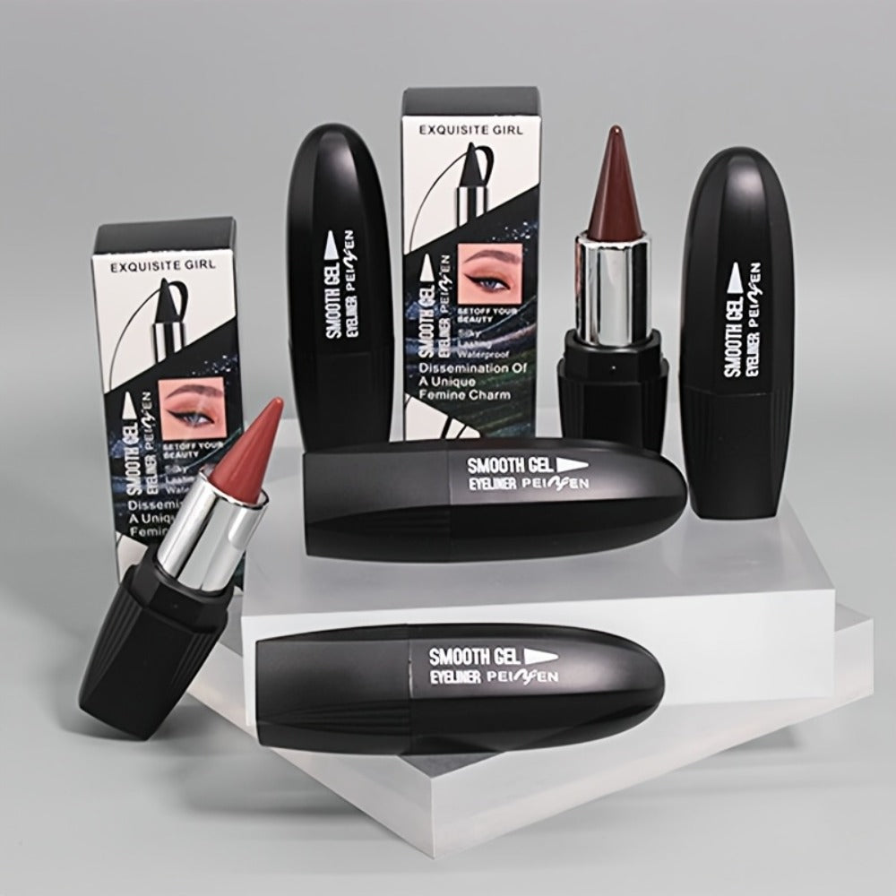 Six-Color Twist-Up Cream Liner Set for Makeup in Brown, Black and Red-Brown Shades with 3g Sticks — image 10