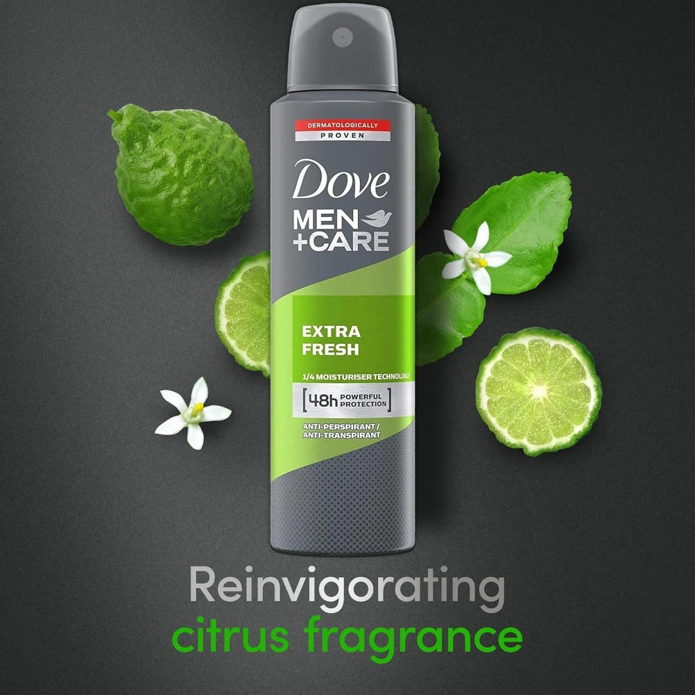 Dove Men+Care Extra Fresh Antiperspirant Spray, 150 ml Cans with Three-Pack or Six-Pack Checkout Options — image 12