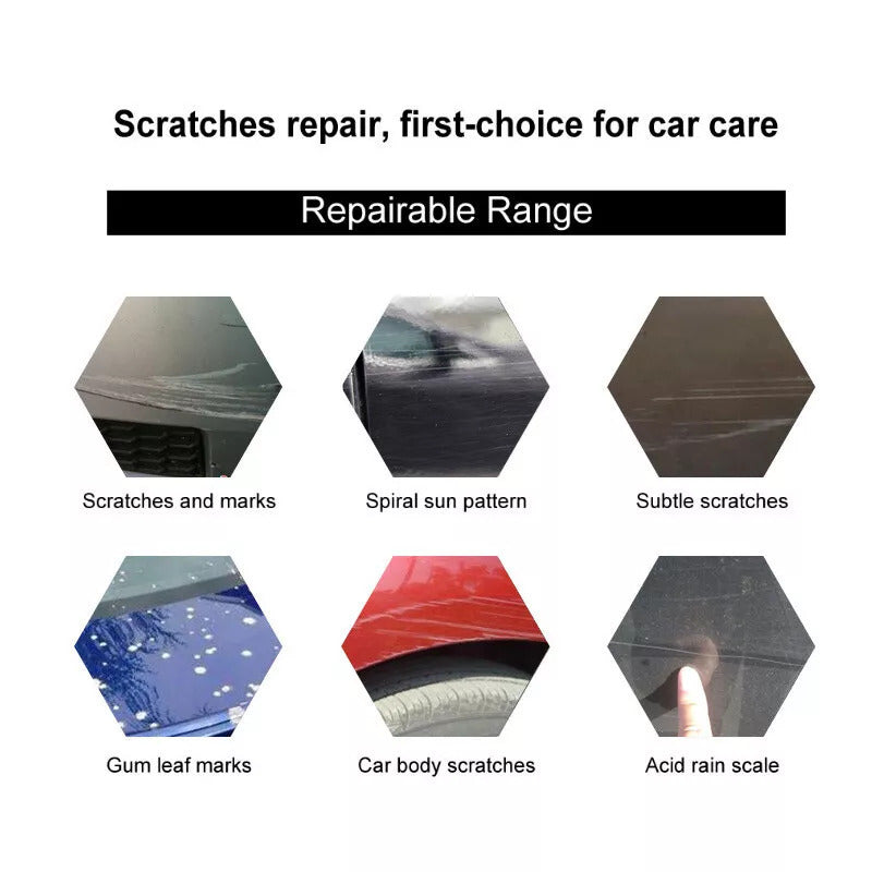 Car Scratch Repair Wax by V-Vaxy, Three 50ml Bottles with Three Sponges and Three Towels for Paint Application — image 7