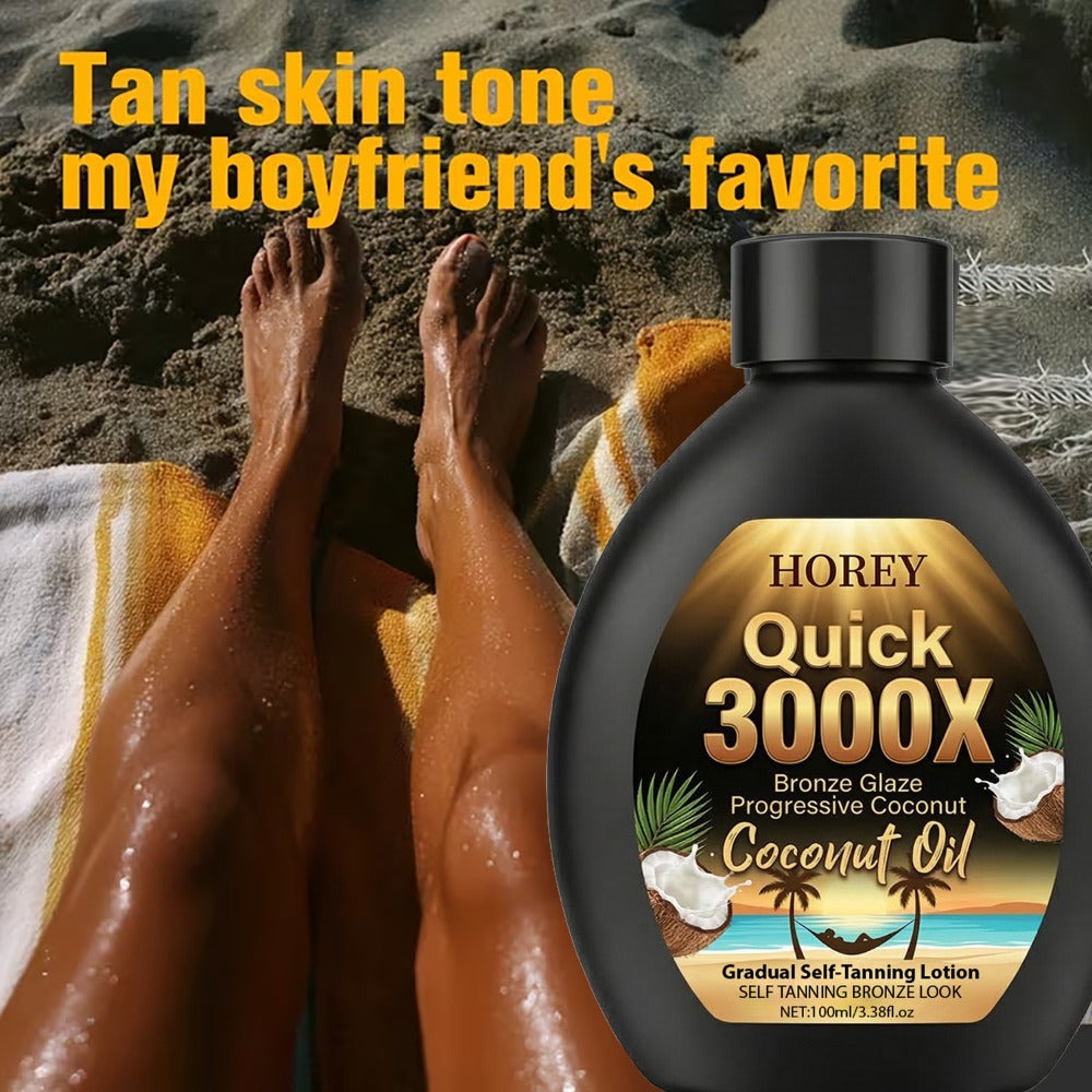 Coconut Oil Self-Tanning Lotion 100ml in Black Flip-Cap Bottle with Gold Label for Body Application — image 13